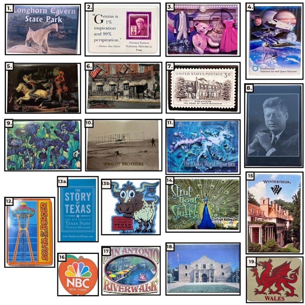 Kitschy Assorted Decorative Refrigerator Magnets - Cute Fun Decor Gifts